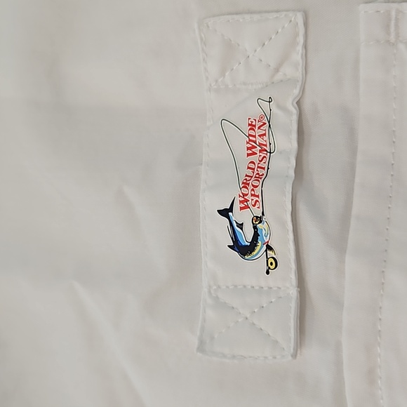 World wide Sportsman men's XL long-sleeved white button down shirt. NWT - Picture 3 of 4